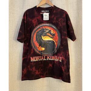 Box Lunch Mortal Kombat Red Tie Dye T-shirt 100% Cotton Size Medium